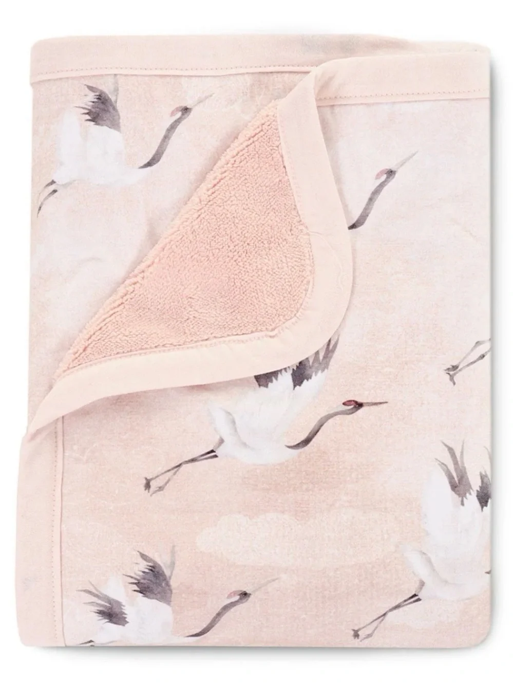Oilo Studio Pink Crane Cuddle Blanket